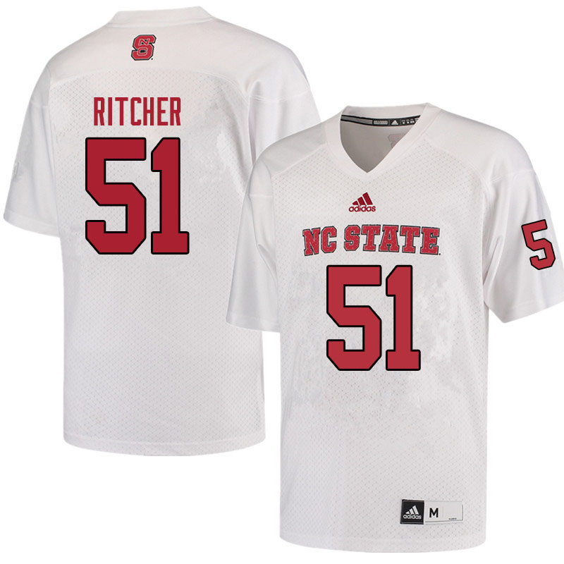 Men #51 Jim Ritcher NC State Wolfpack College Football Jerseys Sale-Red